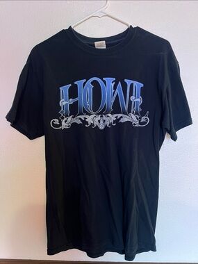 Howl - 2012 tour shirt- Black Graphic Tee with Blue HOWL Logo
